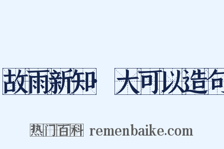 故雨新知·大可以造句是什么意思的图片